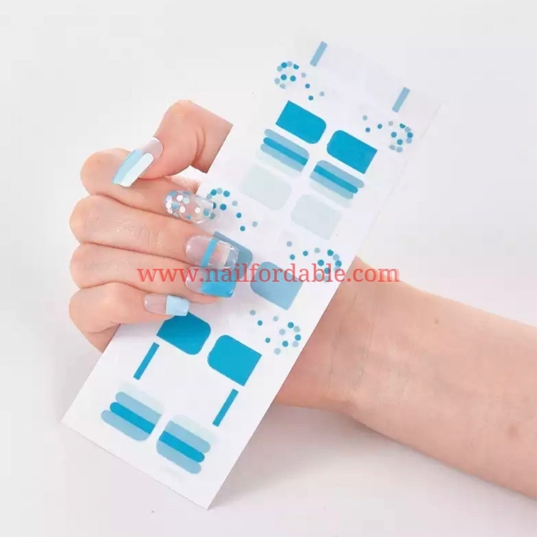 Bubbling french tips Nail Wraps Nail Stickers Nail Strips Gel