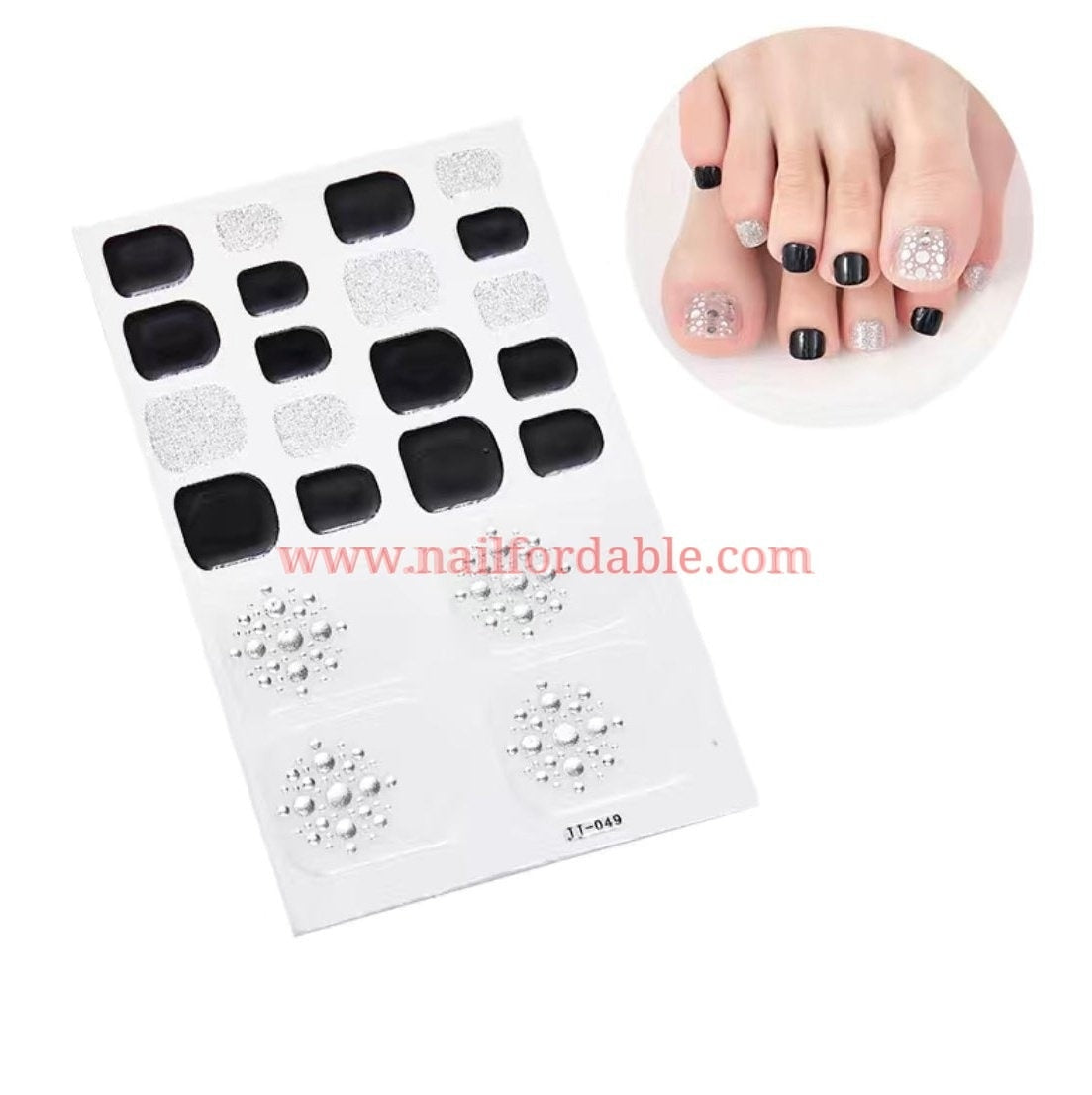 Crater mirror | Nail Wraps | Nail Stickers | Nail Strips | Gel Nails | Nail Polish Wraps - Nailfordable