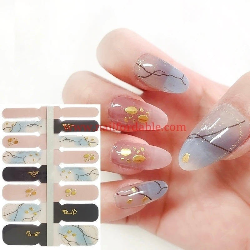 Broken strings Crystal Wraps | Nail Wraps | Nail Stickers | Nail Strips | Gel Nails | Nail Polish Wraps - Nailfordable