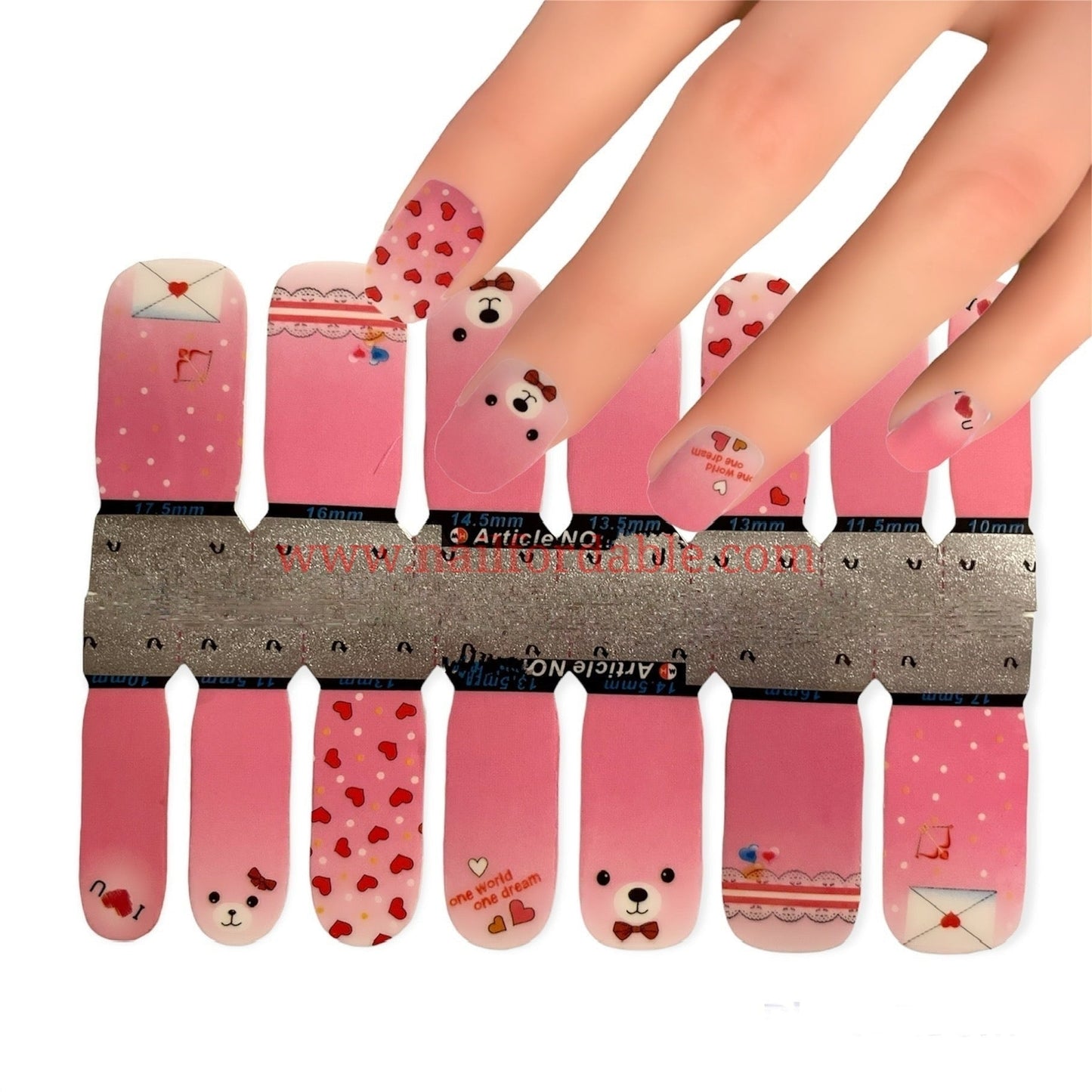 I love you | Nail Wraps | Nail Stickers | Nail Strips | Gel Nails | Nail Polish Wraps - Nailfordable