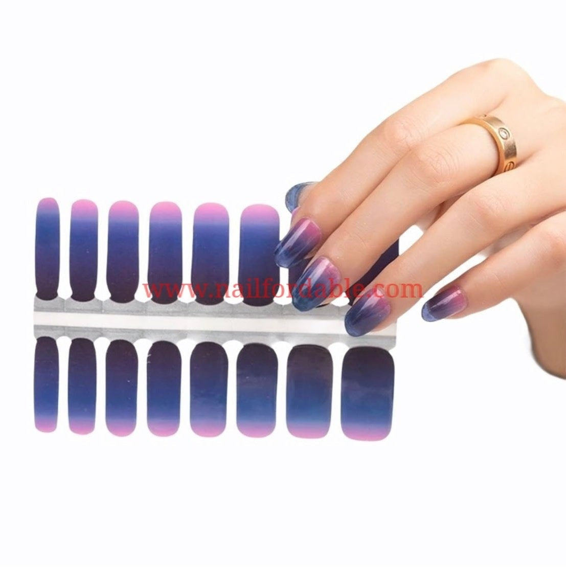 Pink shade | Nail Wraps | Nail Stickers | Nail Strips | Gel Nails | Nail Polish Wraps - Nailfordable