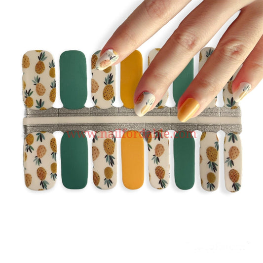 Pinneaples Nail Wraps | Semi Cured Gel Wraps | Gel Nail Wraps |Nail Polish | Nail Stickers