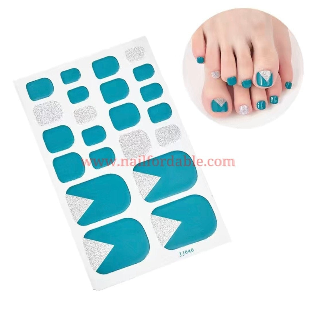 Silver triangle | Nail Wraps | Nail Stickers | Nail Strips | Gel Nails | Nail Polish Wraps - Nailfordable