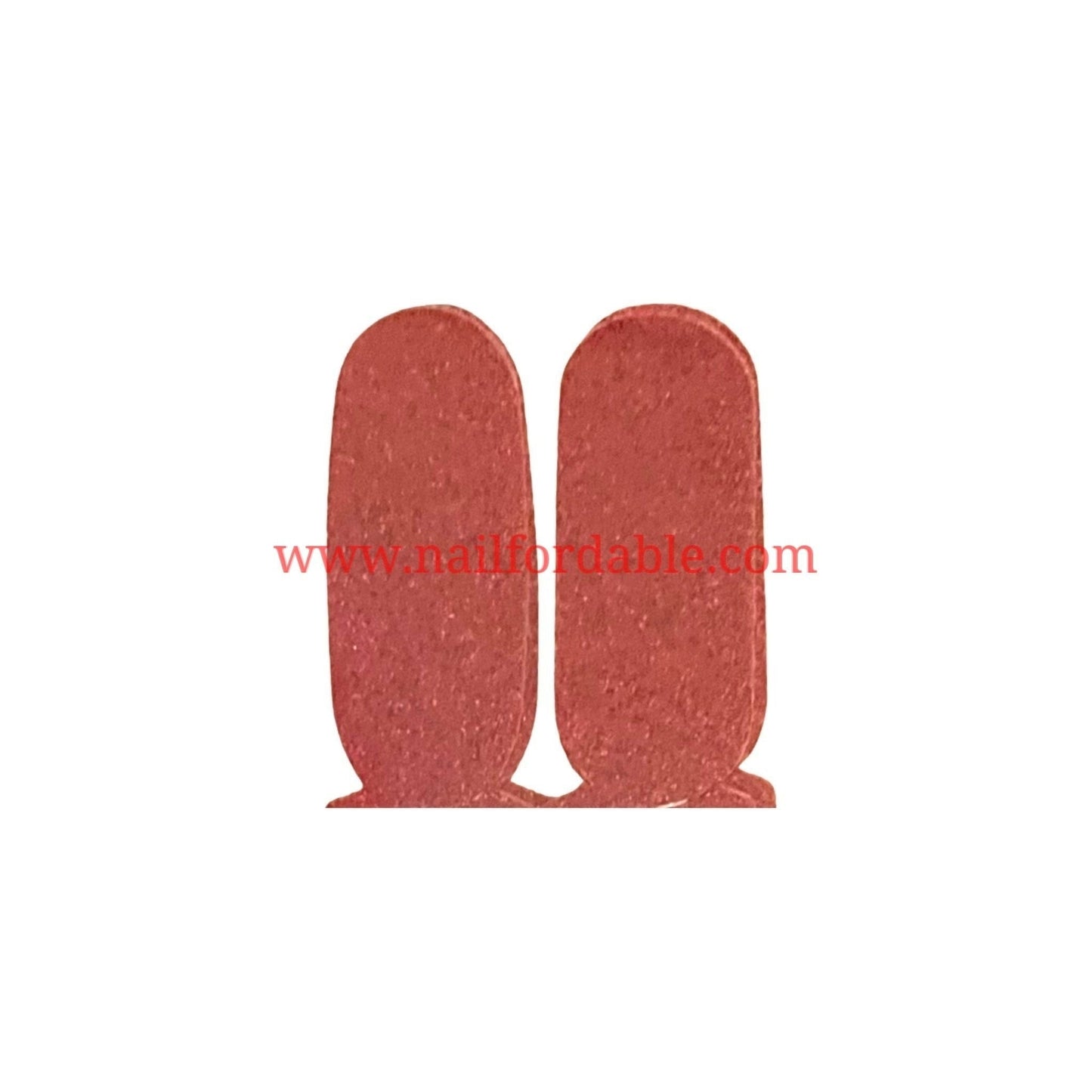 Red glitter Accents | Nail Wraps | Nail Stickers | Nail Strips | Gel Nails | Nail Polish Wraps - Nailfordable