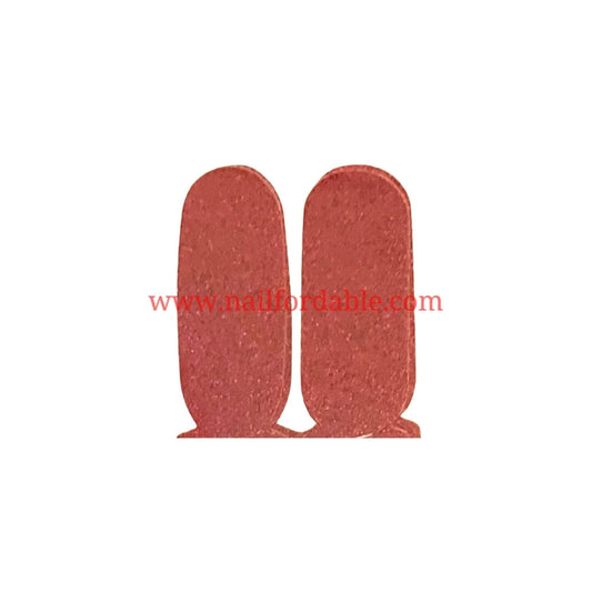 Red glitter Accents Nail Wraps | Semi Cured Gel Wraps | Gel Nail Wraps |Nail Polish | Nail Stickers