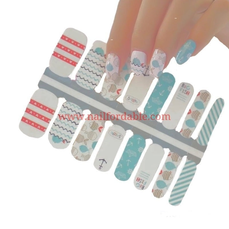 Big fish | Nail Wraps | Nail Stickers | Nail Strips | Gel Nails | Nail Polish Wraps - Nailfordable
