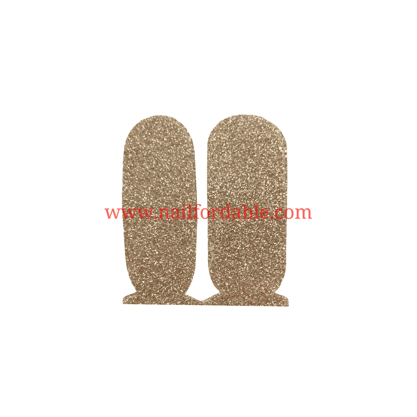 Gold glitter Accents | Nail Wraps | Nail Stickers | Nail Strips | Gel Nails | Nail Polish Wraps - Nailfordable