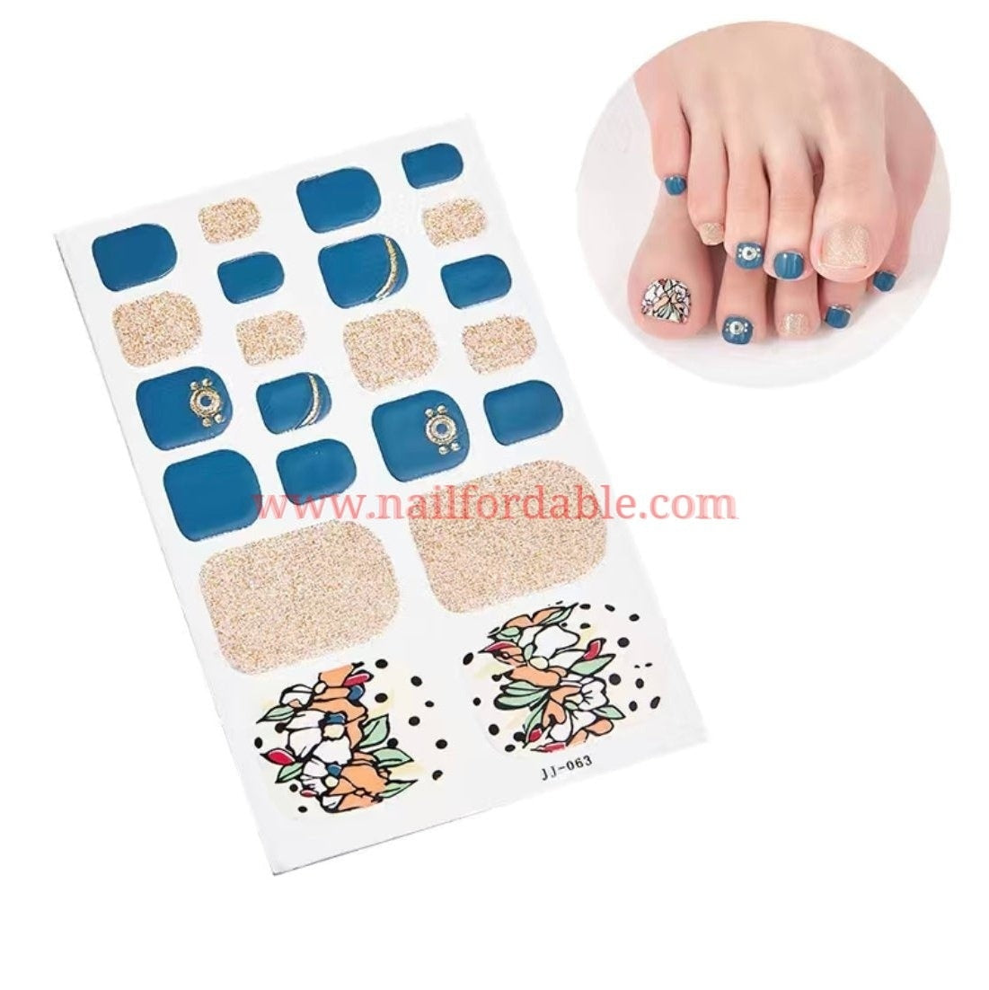 Floral garden | Nail Wraps | Nail Stickers | Nail Strips | Gel Nails | Nail Polish Wraps - Nailfordable