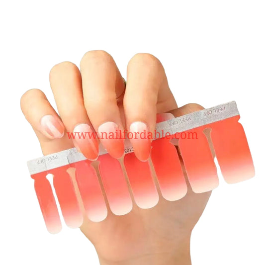 Red and white Nail Wraps | Semi Cured Gel Wraps | Gel Nail Wraps |Nail Polish | Nail Stickers
