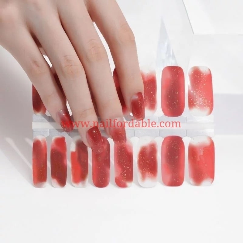 Red shadows | Nail Wraps | Nail Stickers | Nail Strips | Gel Nails | Nail Polish Wraps - Nailfordable