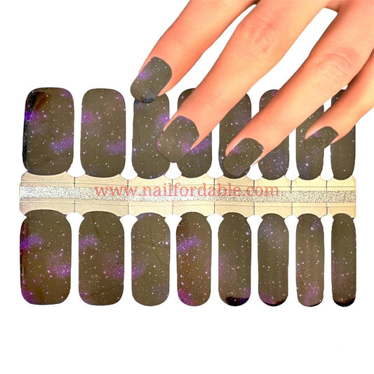 Lost in the space Nail Wraps | Semi Cured Gel Wraps | Gel Nail Wraps |Nail Polish | Nail Stickers