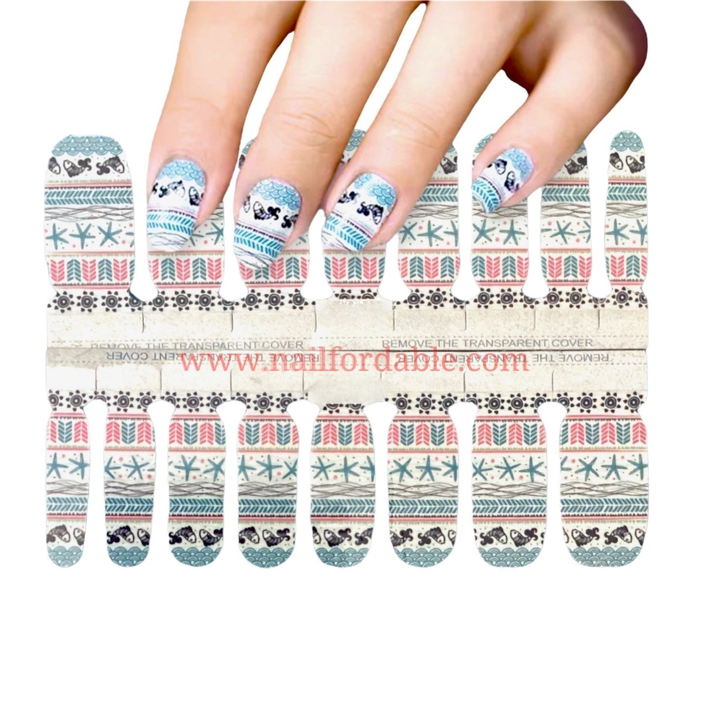 Sea life | Nail Wraps | Nail Stickers | Nail Strips | Gel Nails | Nail Polish Wraps - Nailfordable