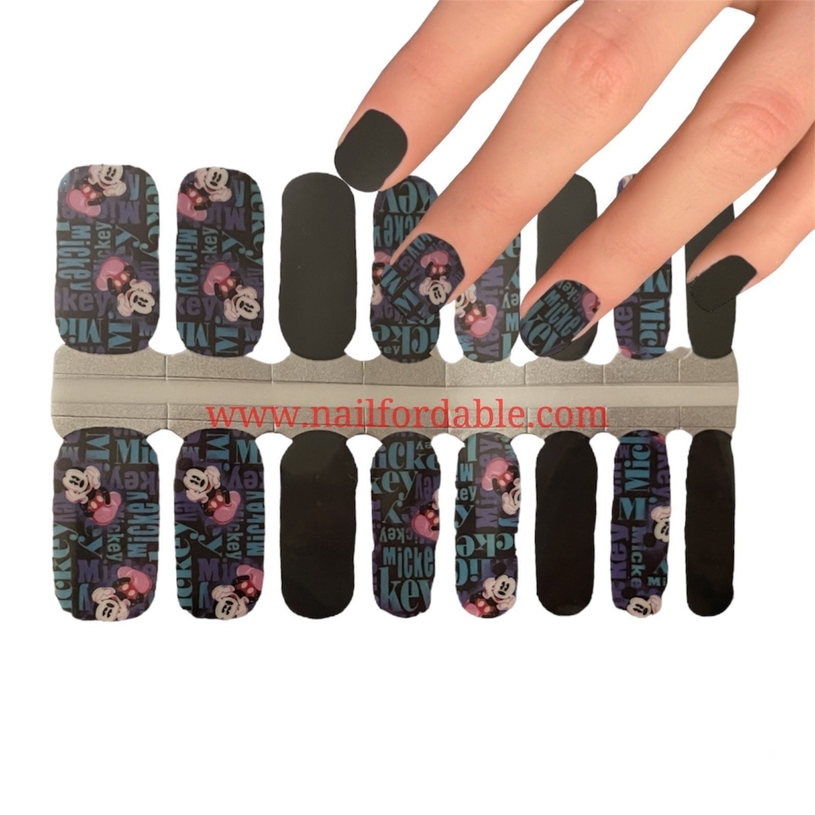 Disney - Mickey | Nail Wraps | Nail Stickers | Nail Strips | Gel Nails | Nail Polish Wraps - Nailfordable
