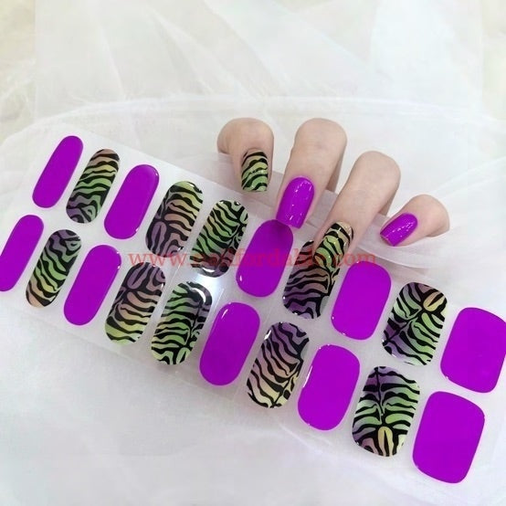 Tiger - Cured Gel Wraps Air Dry/Non UV | Nail Wraps | Nail Stickers | Nail Strips | Gel Nails | Nail Polish Wraps - Nailfordable
