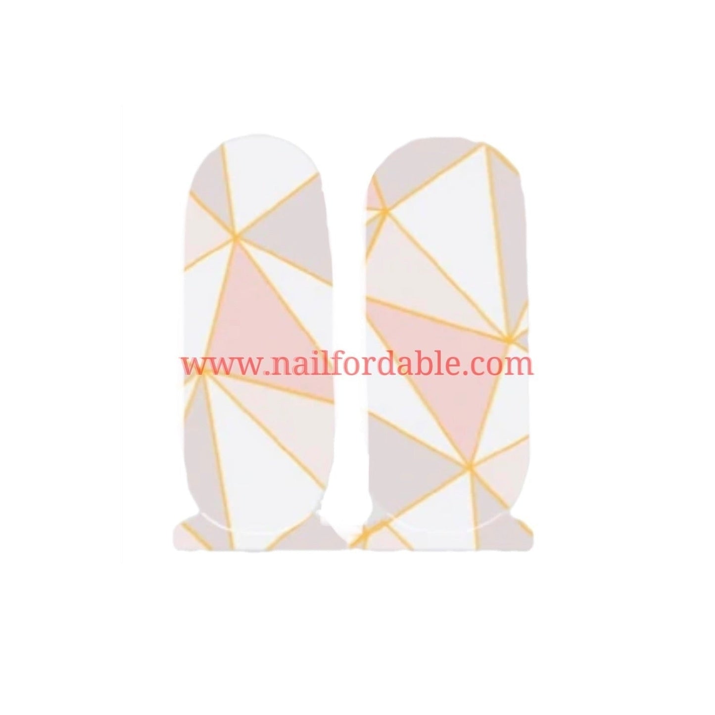 Triangles Accents | Nail Wraps | Nail Stickers | Nail Strips | Gel Nails | Nail Polish Wraps - Nailfordable