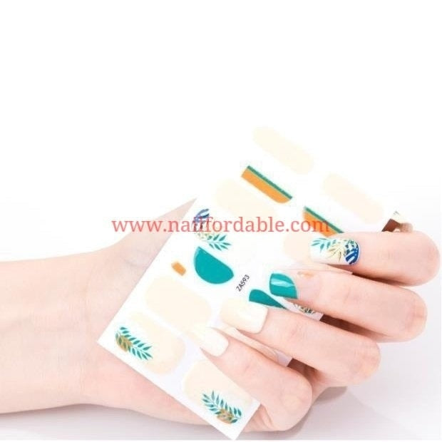 Botanical Plants | Nail Wraps | Nail Stickers | Nail Strips | Gel Nails | Nail Polish Wraps - Nailfordable
