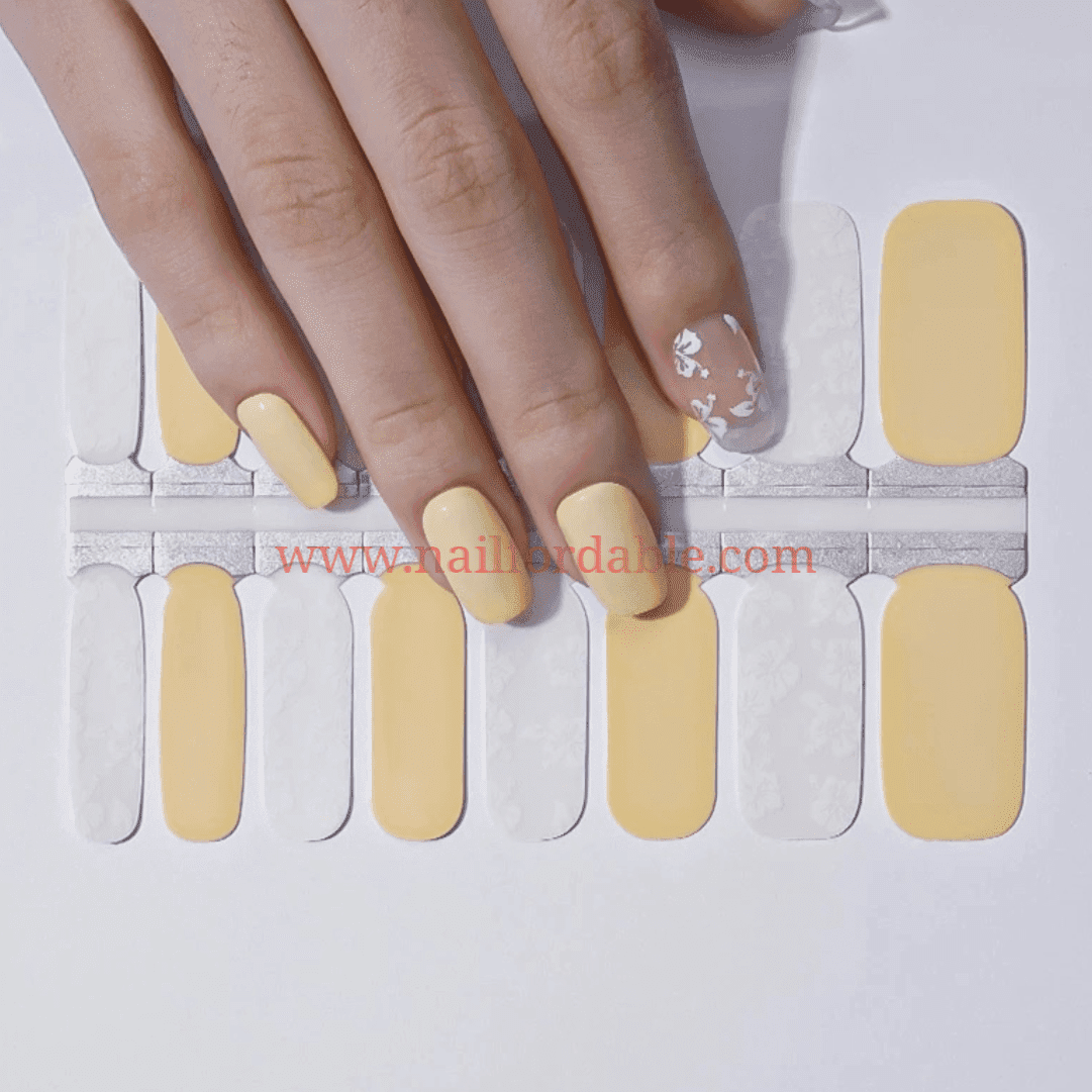 Overlay flower accents | Nail Wraps | Nail Stickers | Nail Strips | Gel Nails | Nail Polish Wraps - Nailfordable