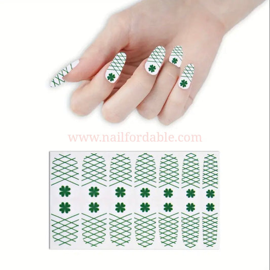 Lucky Shamrock | Nail Wraps | Nail Stickers | Nail Strips | Gel Nails | Nail Polish Wraps - Nailfordable