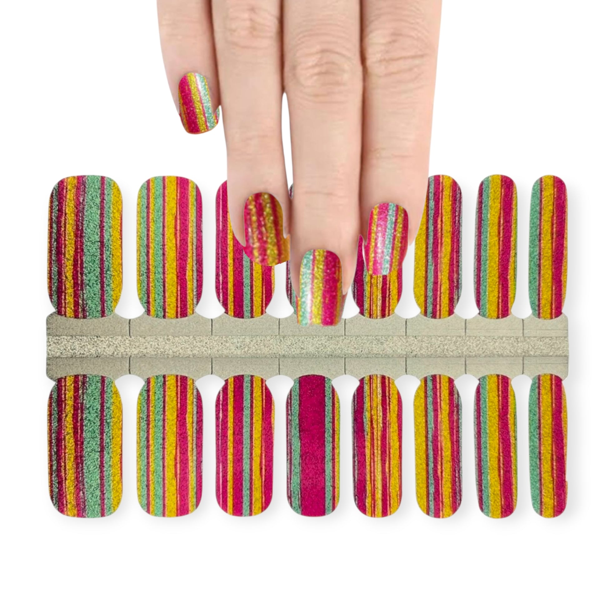 Waterfall of colors | Nail Wraps | Nail Stickers | Nail Strips | Gel Nails | Nail Polish Wraps - Nailfordable