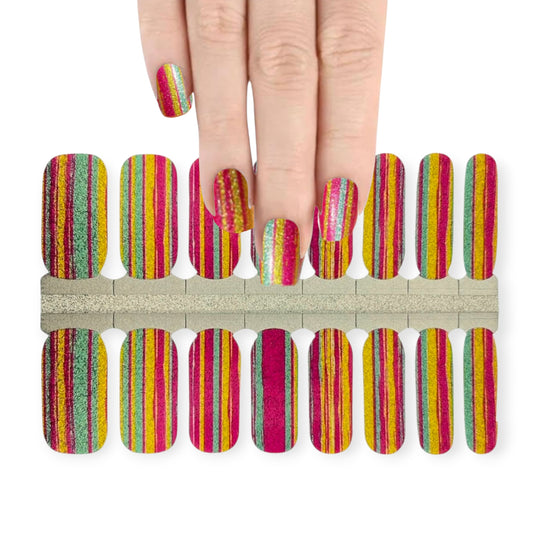 Waterfall of colors | Nail Wraps | Nail Stickers | Nail Strips | Gel Nails | Nail Polish Wraps - Nailfordable