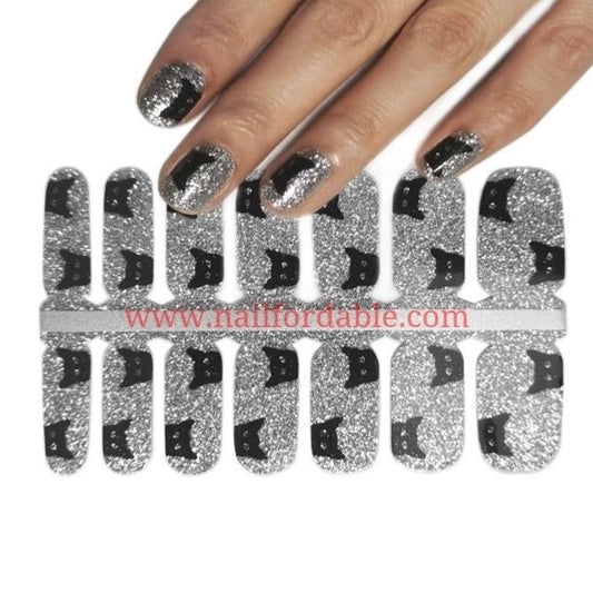 Black cats | Nail Wraps | Nail Stickers | Nail Strips | Gel Nails | Nail Polish Wraps - Nailfordable
