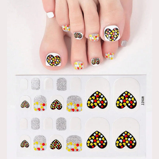 Colorful hearts | Nail Wraps | Nail Stickers | Nail Strips | Gel Nails | Nail Polish Wraps - Nailfordable