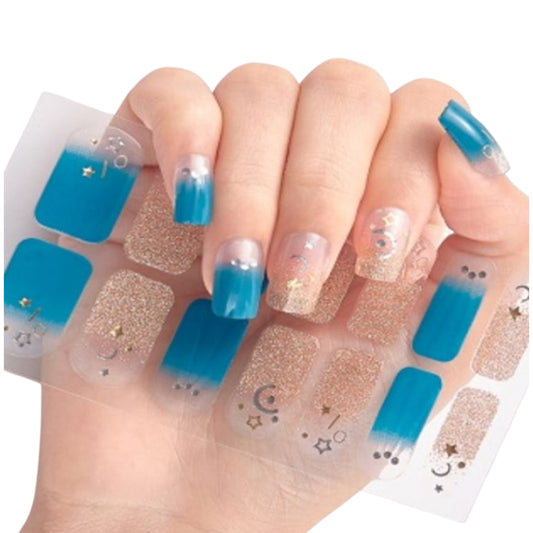 Gold Night | Nail Wraps | Nail Stickers | Nail Strips | Gel Nails | Nail Polish Wraps - Nailfordable