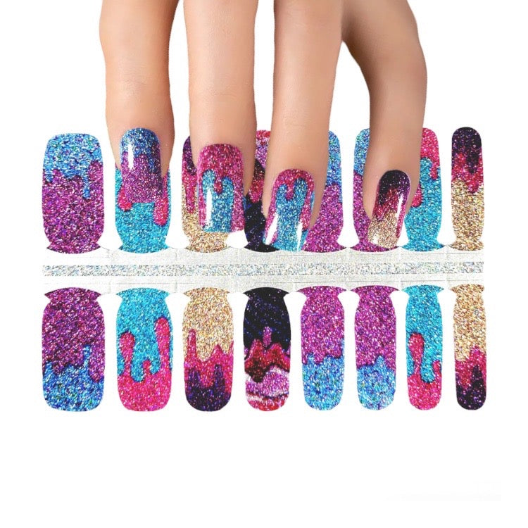 Flavored Ice Cream | Nail Wraps | Nail Stickers | Nail Strips | Gel Nails | Nail Polish Wraps - Nailfordable