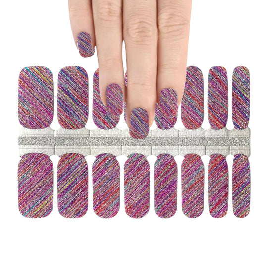 Brushed Art glitter | Nail Wraps | Nail Stickers | Nail Strips | Gel Nails | Nail Polish Wraps - Nailfordable