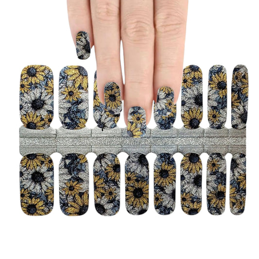 White and Yellow Daisies | Nail Wraps | Nail Stickers | Nail Strips | Gel Nails | Nail Polish Wraps - Nailfordable