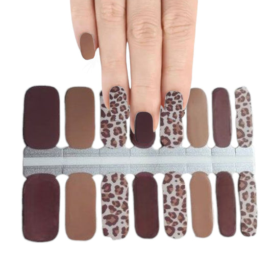 Brown Cheetah | Nail Wraps | Nail Stickers | Nail Strips | Gel Nails | Nail Polish Wraps - Nailfordable