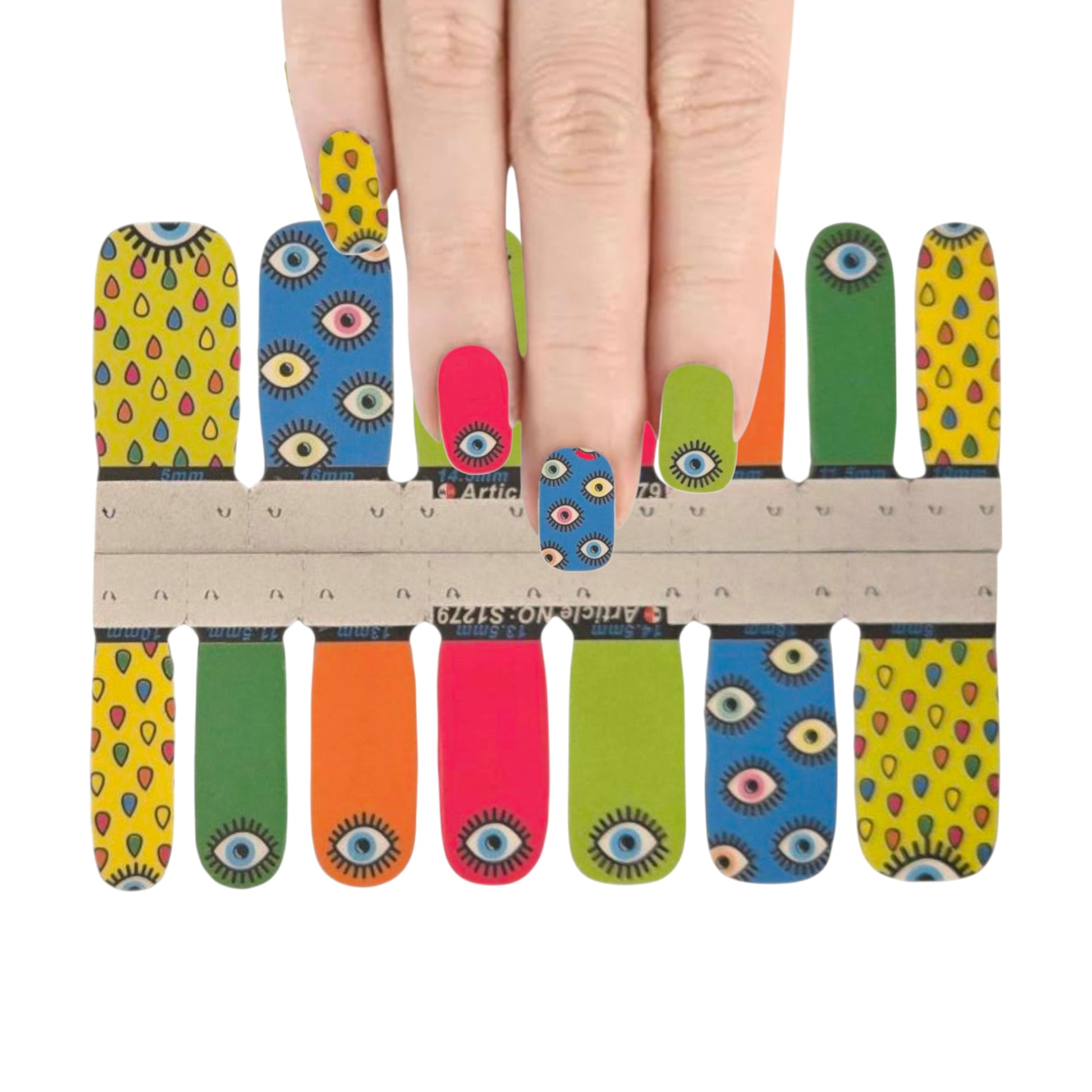 Blue eyes | Nail Wraps | Nail Stickers | Nail Strips | Gel Nails | Nail Polish Wraps - Nailfordable