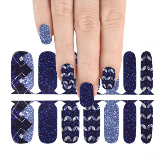 Blue patterns | Nail Wraps | Nail Stickers | Nail Strips | Gel Nails | Nail Polish Wraps - Nailfordable