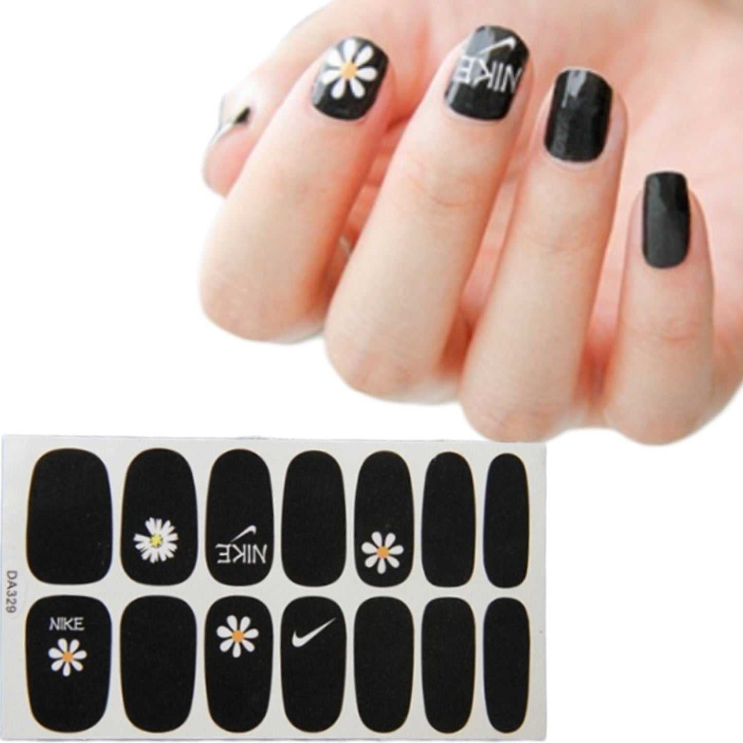 Nike flower | Nail Wraps | Nail Stickers | Nail Strips | Gel Nails | Nail Polish Wraps - Nailfordable