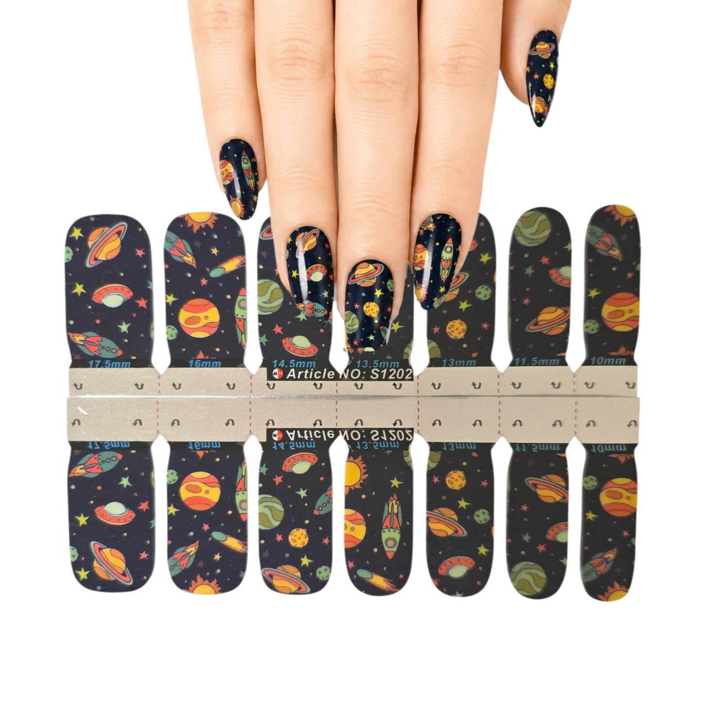 Spaceships and planets | Nail Wraps | Nail Stickers | Nail Strips | Gel Nails | Nail Polish Wraps - Nailfordable