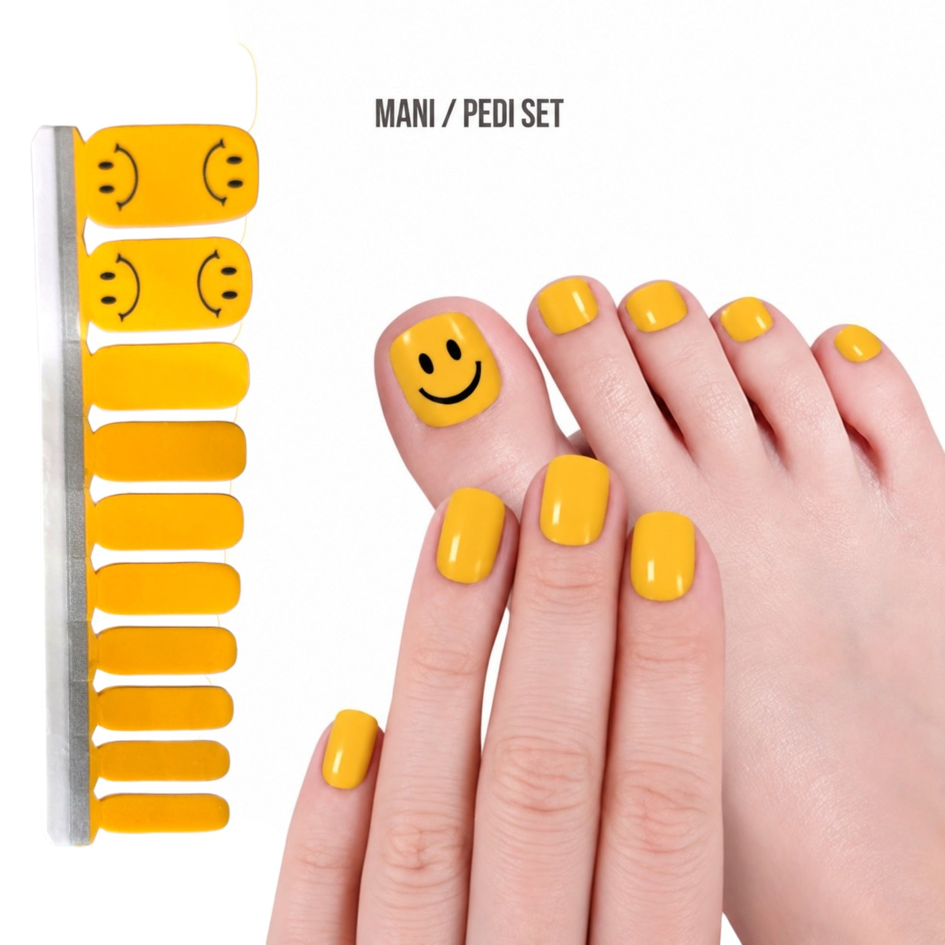 Happy face | Nail Wraps | Nail Stickers | Nail Strips | Gel Nails | Nail Polish Wraps - Nailfordable