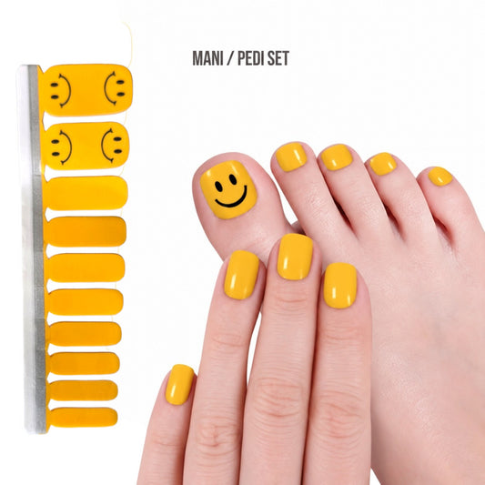 Happy face | Nail Wraps | Nail Stickers | Nail Strips | Gel Nails | Nail Polish Wraps - Nailfordable