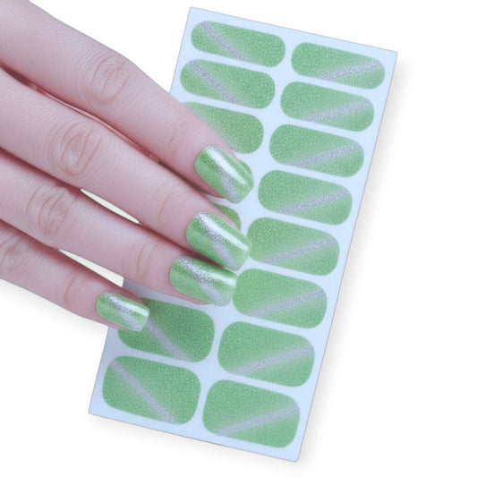 Cat Eye - Light Green | Nail Wraps | Nail Stickers | Nail Strips | Gel Nails | Nail Polish Wraps - Nailfordable