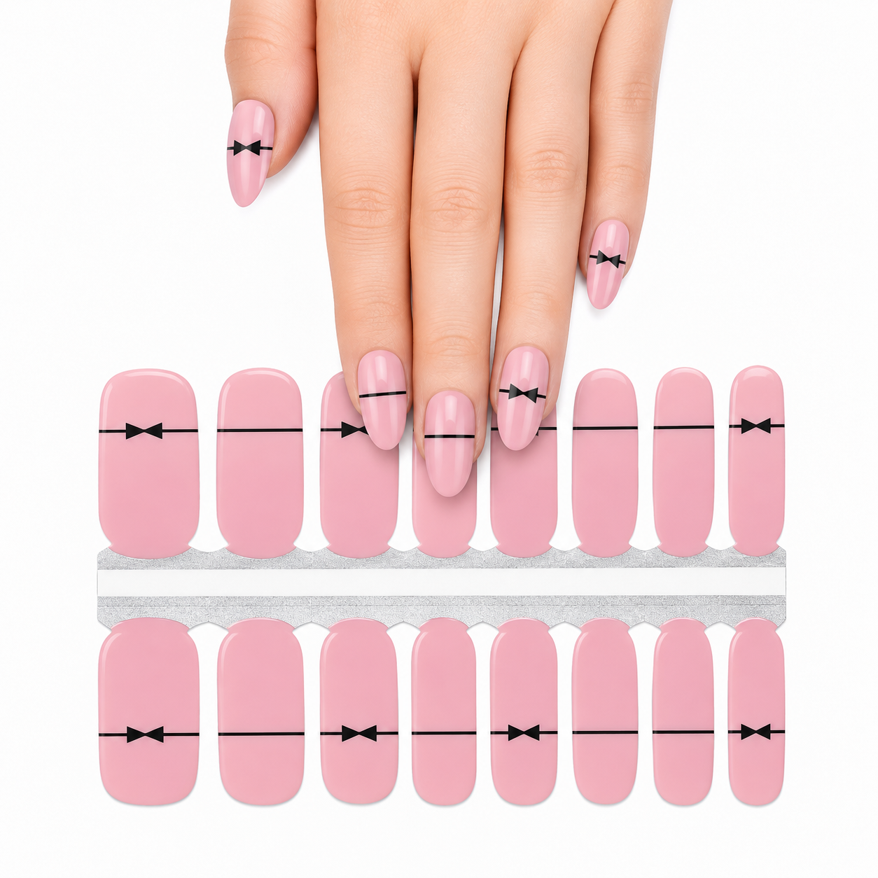 Black bow tie | Nail Wraps | Nail Stickers | Nail Strips | Gel Nails | Nail Polish Wraps - Nailfordable