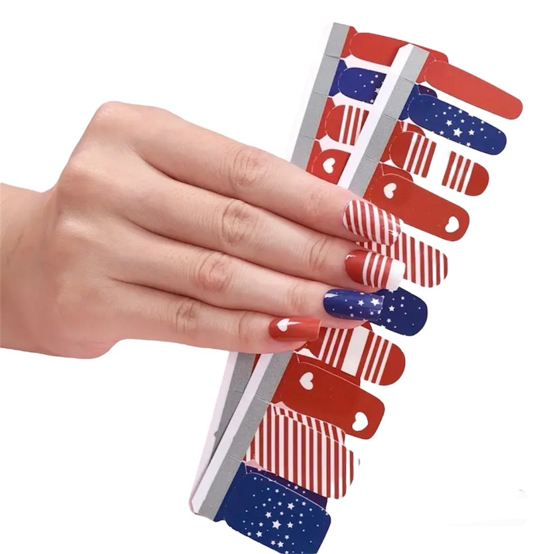 American Flag | Nail Wraps | Nail Stickers | Nail Strips | Gel Nails | Nail Polish Wraps - Nailfordable