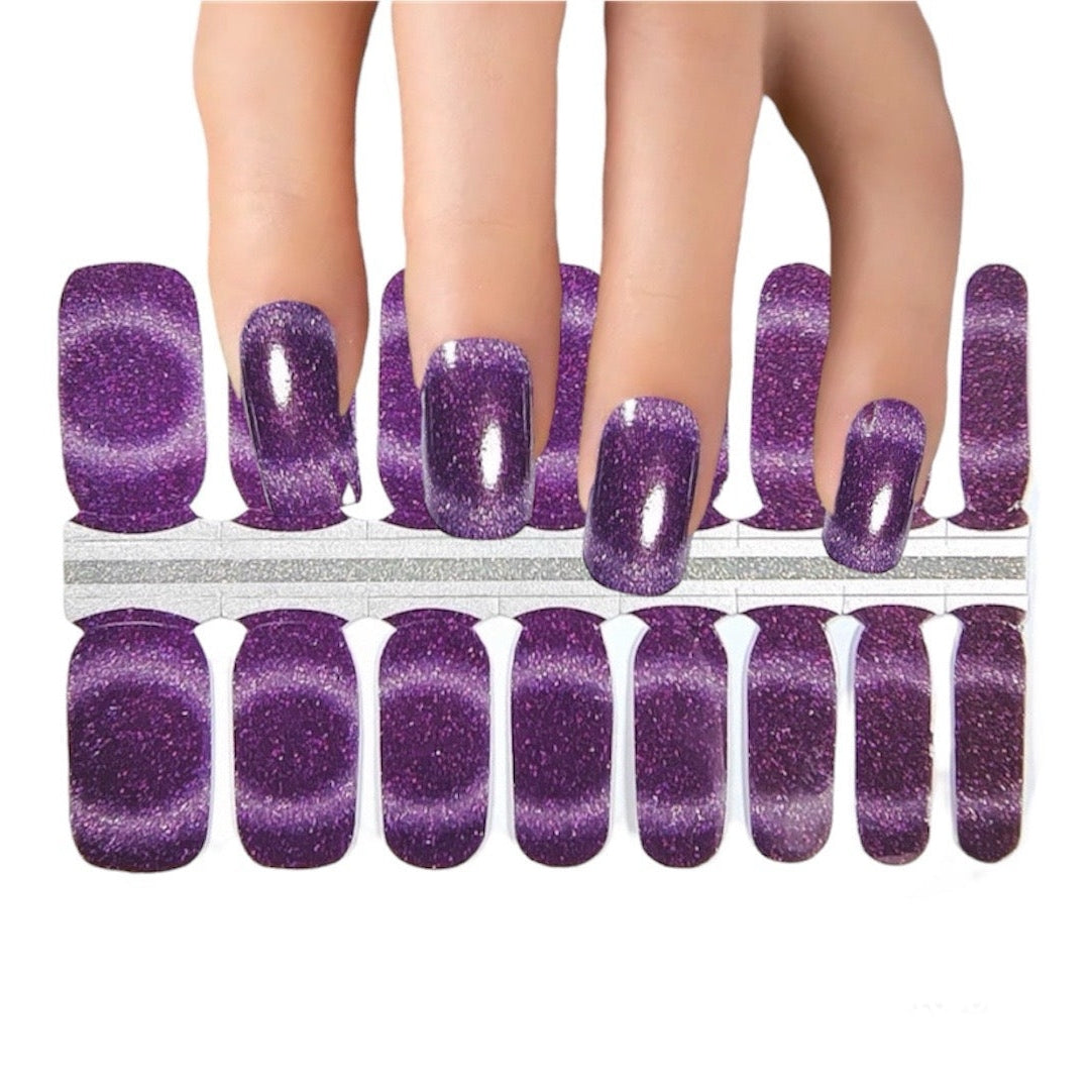 Purple Eclipse | Nail Wraps | Nail Stickers | Nail Strips | Gel Nails | Nail Polish Wraps - Nailfordable