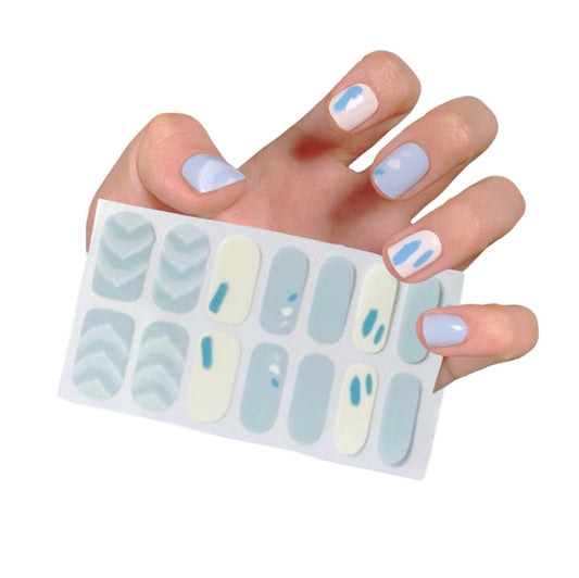Blue touch | Nail Wraps | Nail Stickers | Nail Strips | Gel Nails | Nail Polish Wraps - Nailfordable
