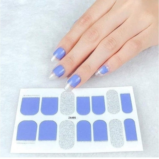 Salty Blue | Nail Wraps | Nail Stickers | Nail Strips | Gel Nails | Nail Polish Wraps - Nailfordable