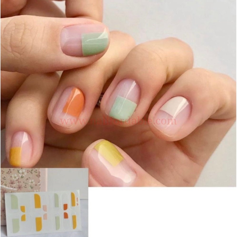 Partial Squares | Nail Wraps | Nail Stickers | Nail Strips | Gel Nails | Nail Polish Wraps - Nailfordable