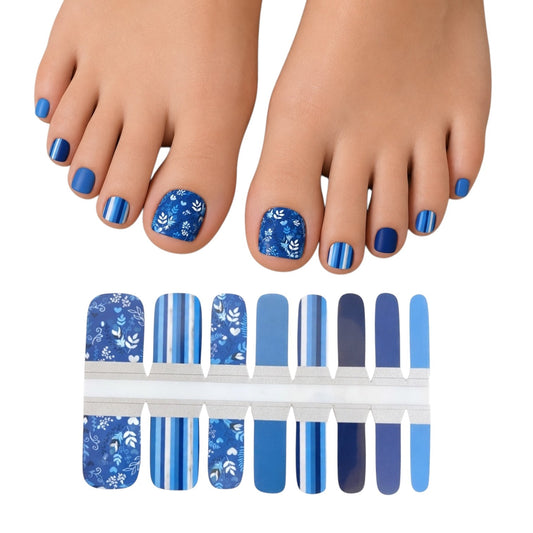 Blue Garden | Nail Wraps | Nail Stickers | Nail Strips | Gel Nails | Nail Polish Wraps - Nailfordable