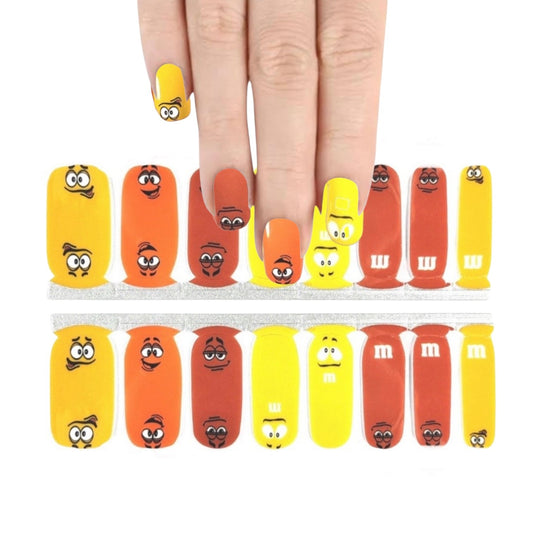 M & M Chocolates | Nail Wraps | Nail Stickers | Nail Strips | Gel Nails | Nail Polish Wraps - Nailfordable