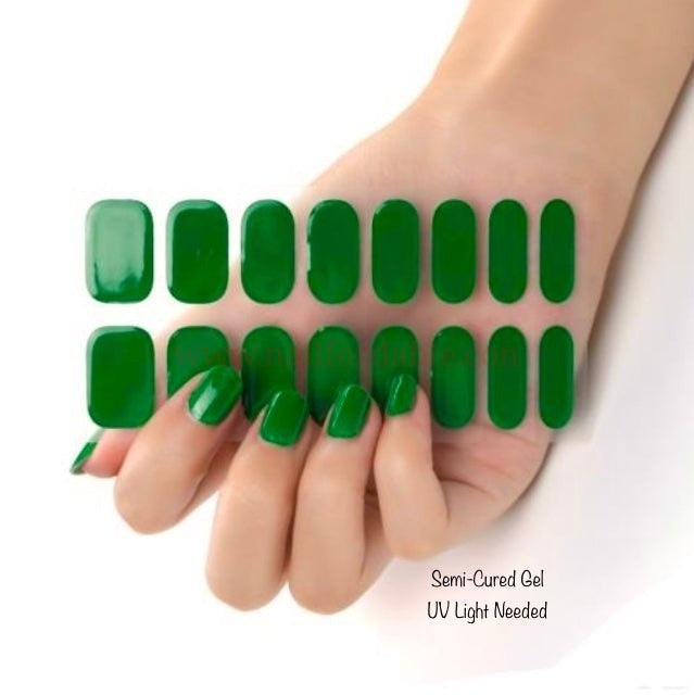 Emerald Green - Semi-Cured Gel Wraps UV | Nail Wraps | Nail Stickers | Nail Strips | Gel Nails | Nail Polish Wraps - Nailfordable