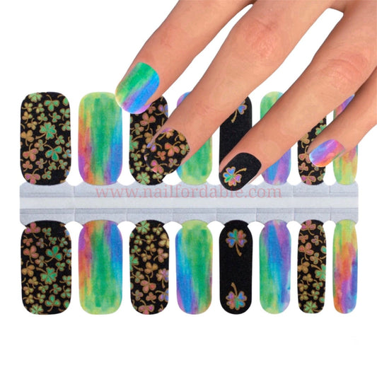 Lucky Rainbow | Nail Wraps | Nail Stickers | Nail Strips | Gel Nails | Nail Polish Wraps - Nailfordable
