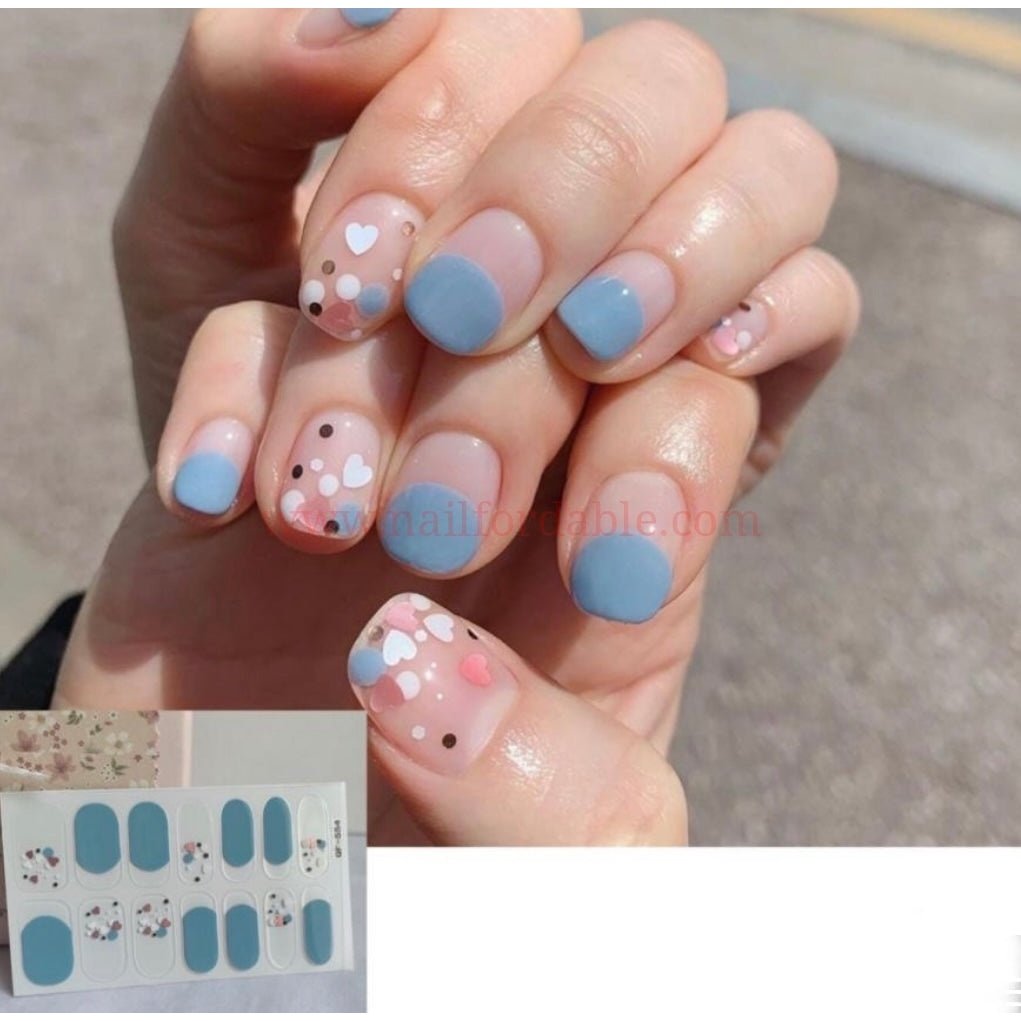 Bubbling hearts | Nail Wraps | Nail Stickers | Nail Strips | Gel Nails | Nail Polish Wraps - Nailfordable