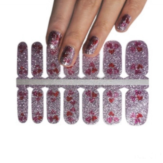 Three hearts | Nail Wraps | Nail Stickers | Nail Strips | Gel Nails | Nail Polish Wraps - Nailfordable